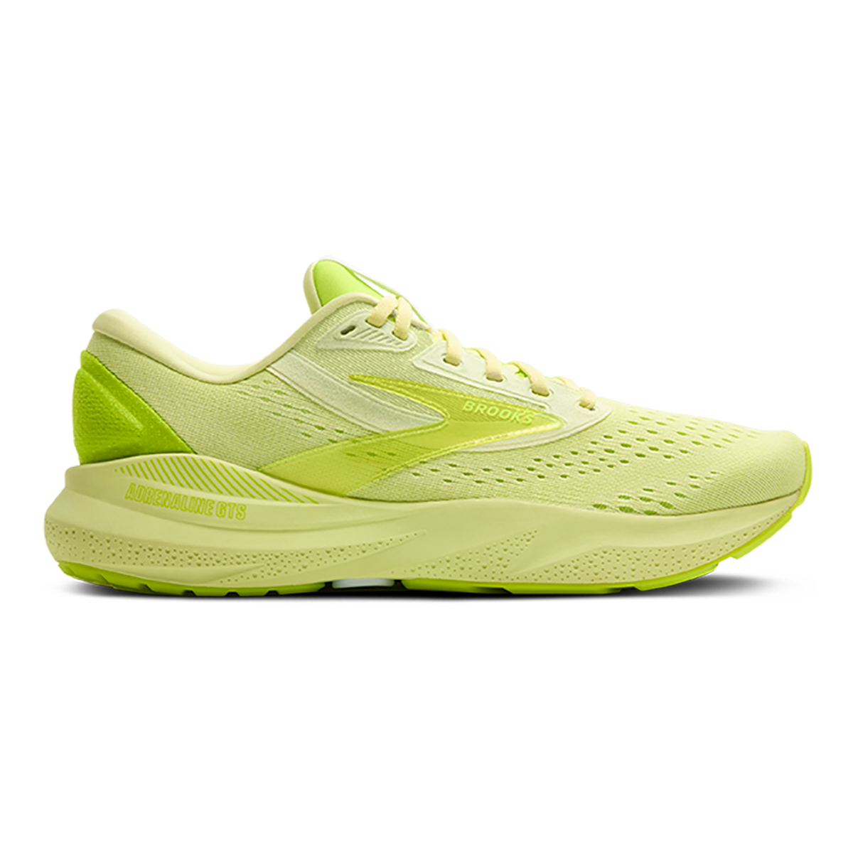 Men's Brooks Adrenaline GTS 24, Lime Green/Nightlife, 10 D Medium