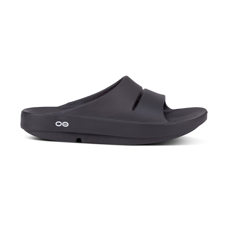 Women's OOFOS OOahh Slide, Black, 6 B Medium