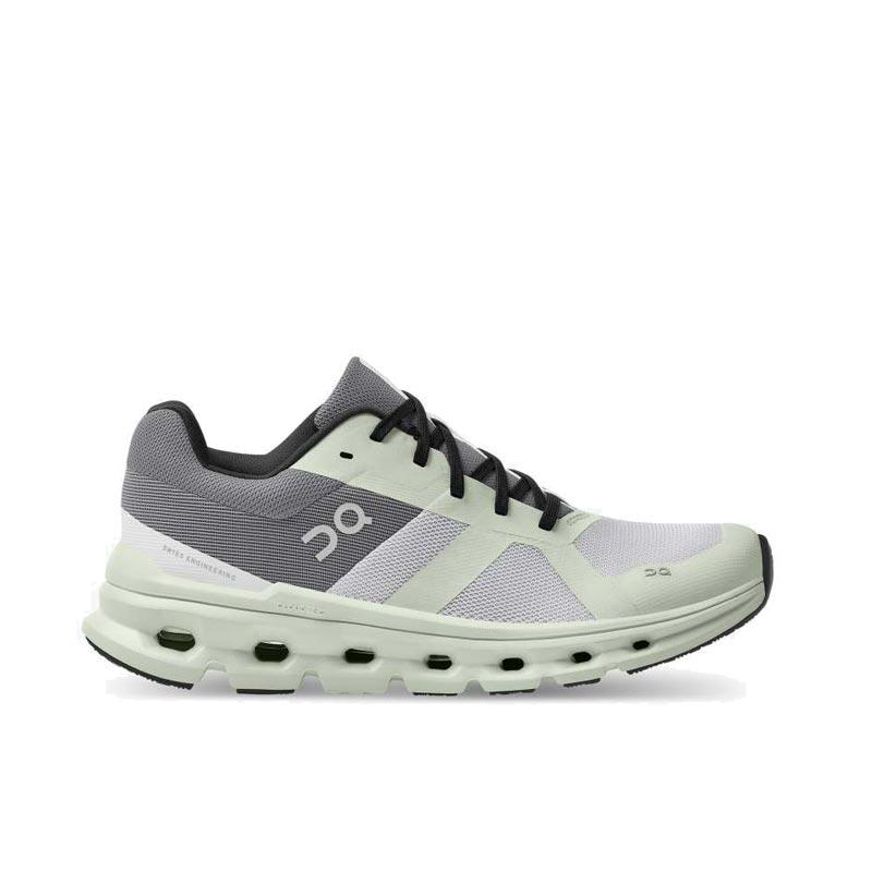Women's On Cloudrunner, Frost/Aloe, 6.5 B Medium