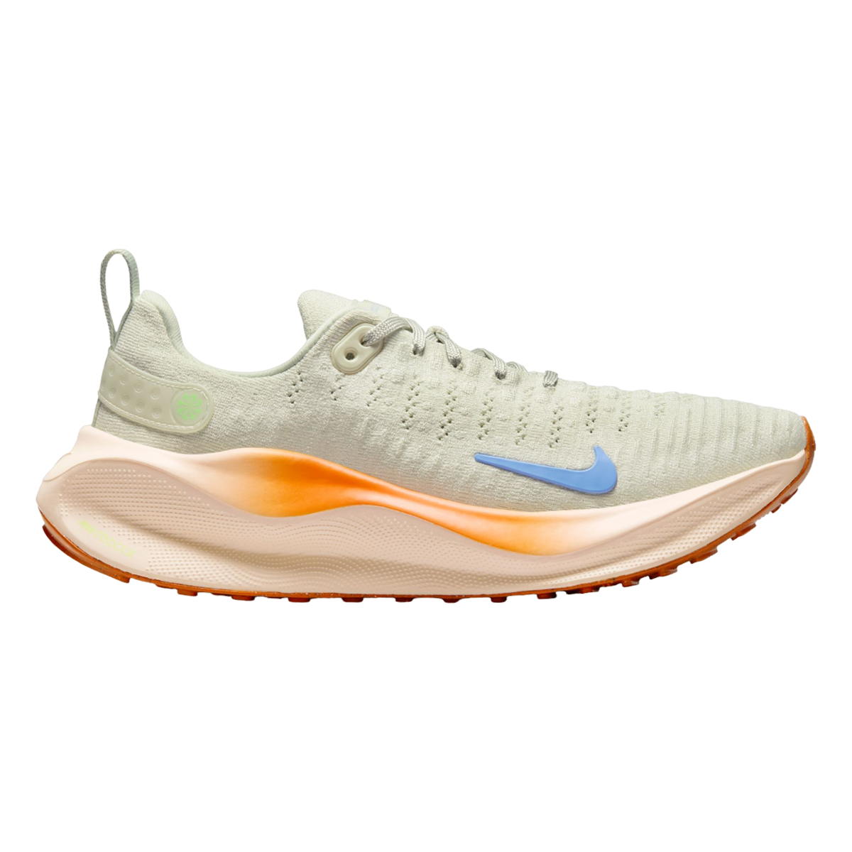 Women's Nike React InfinityRN 4, Sea Glass/Polar-Safety Orange, 7 B Medium