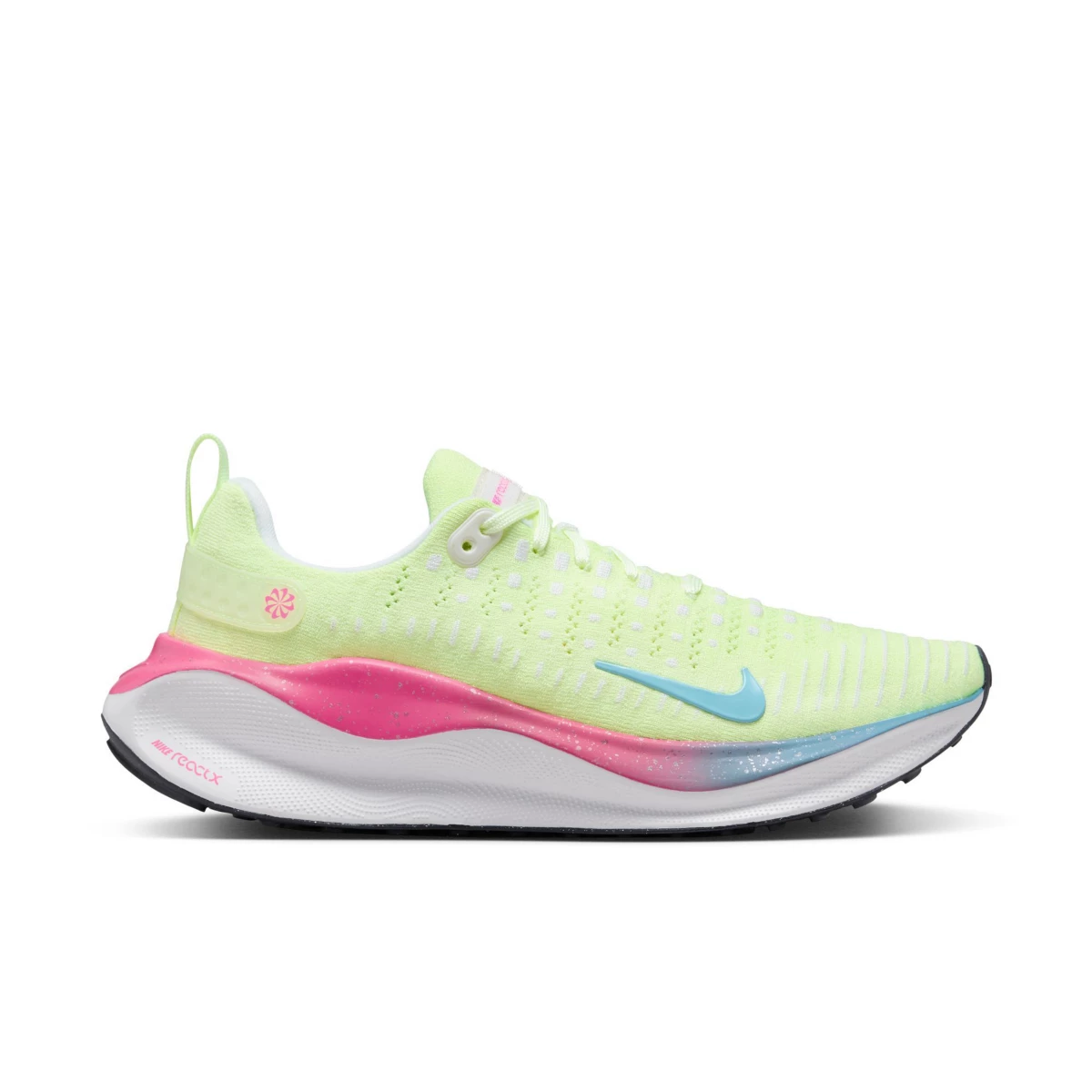 Women's Nike InfinityRN 4, Barely Volt/Aquarius Blue, 6 B Medium