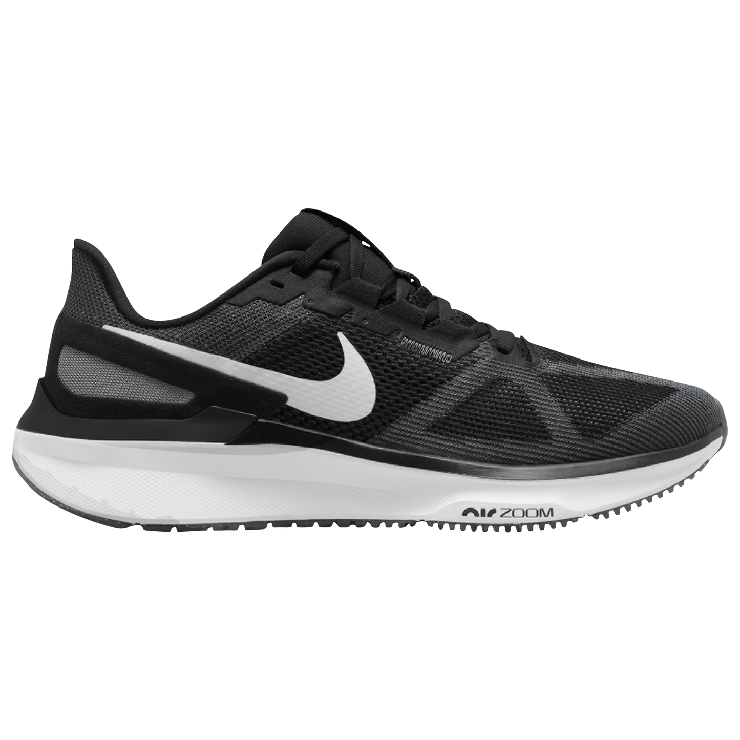 Women's Nike Structure 25, Black/White-Dark Smoke Grey, 7 D Wide