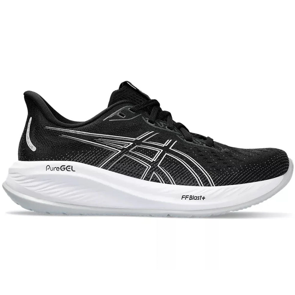 Women's Asics Gel-Cumulus 26, Black/Concrete, 8.5 D Wide