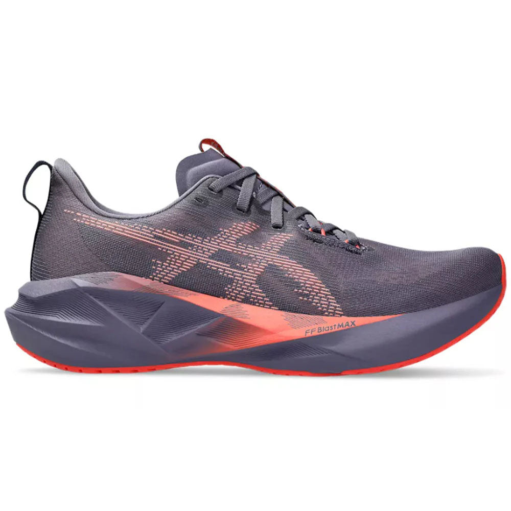 Men's Asics Novablast 5, Greyish Purple/Coral Reef, 14 D Medium