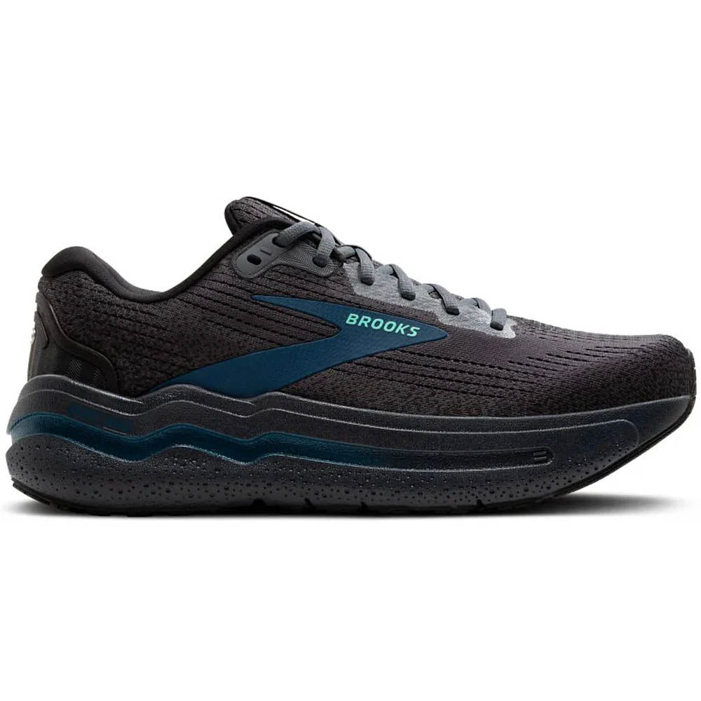 Men's Brooks Ghost Max 2, Ebony/Cockatoo/Blue Sapphire, 8 D Medium