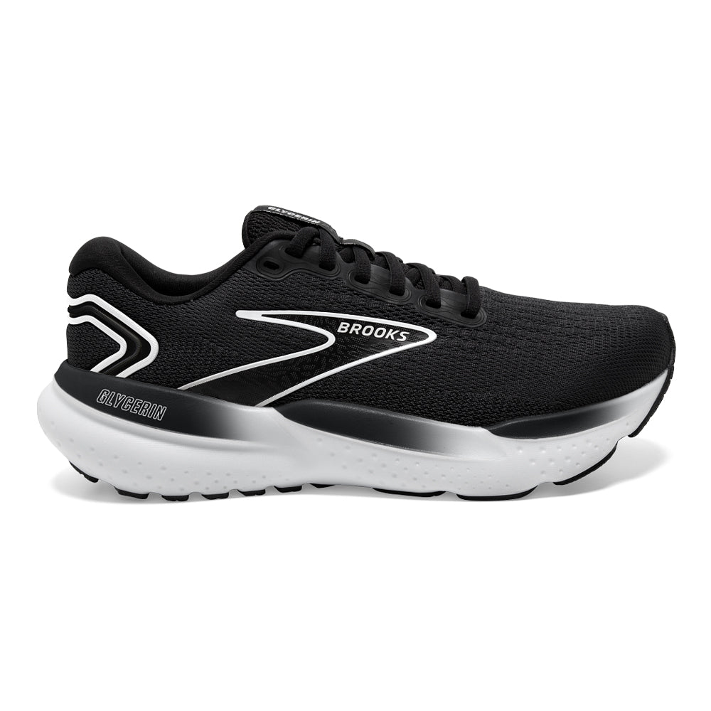 Men's Brooks Glycerin 21, Black/Grey/White, 10 D Medium