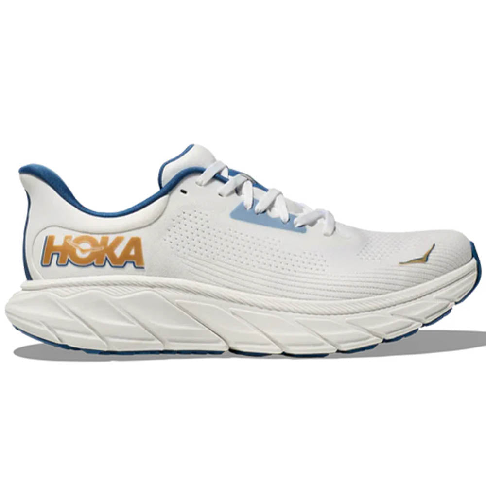 Men's Hoka Arahi 7, Frost/Gold, 9 D Medium