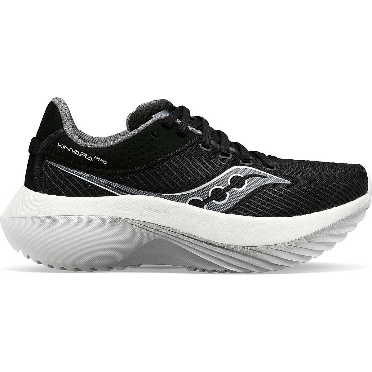 Women's Saucony Kinvara Pro, Black/White, 7 B Medium