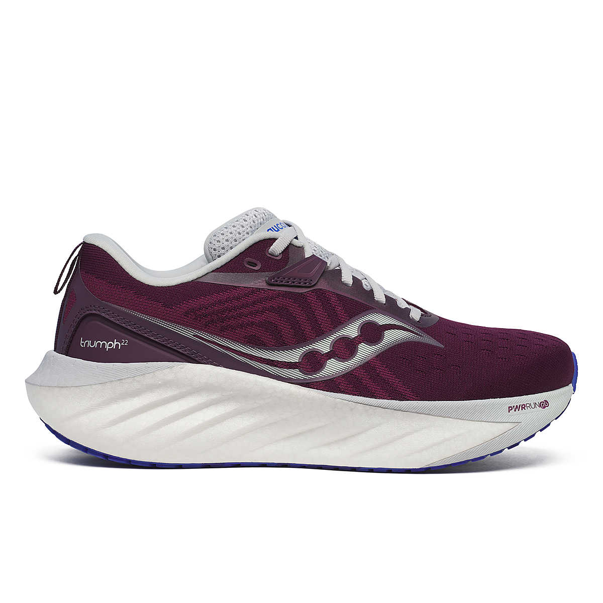 Women's Saucony Triumph 22, Plum/Royal, 7 B Medium