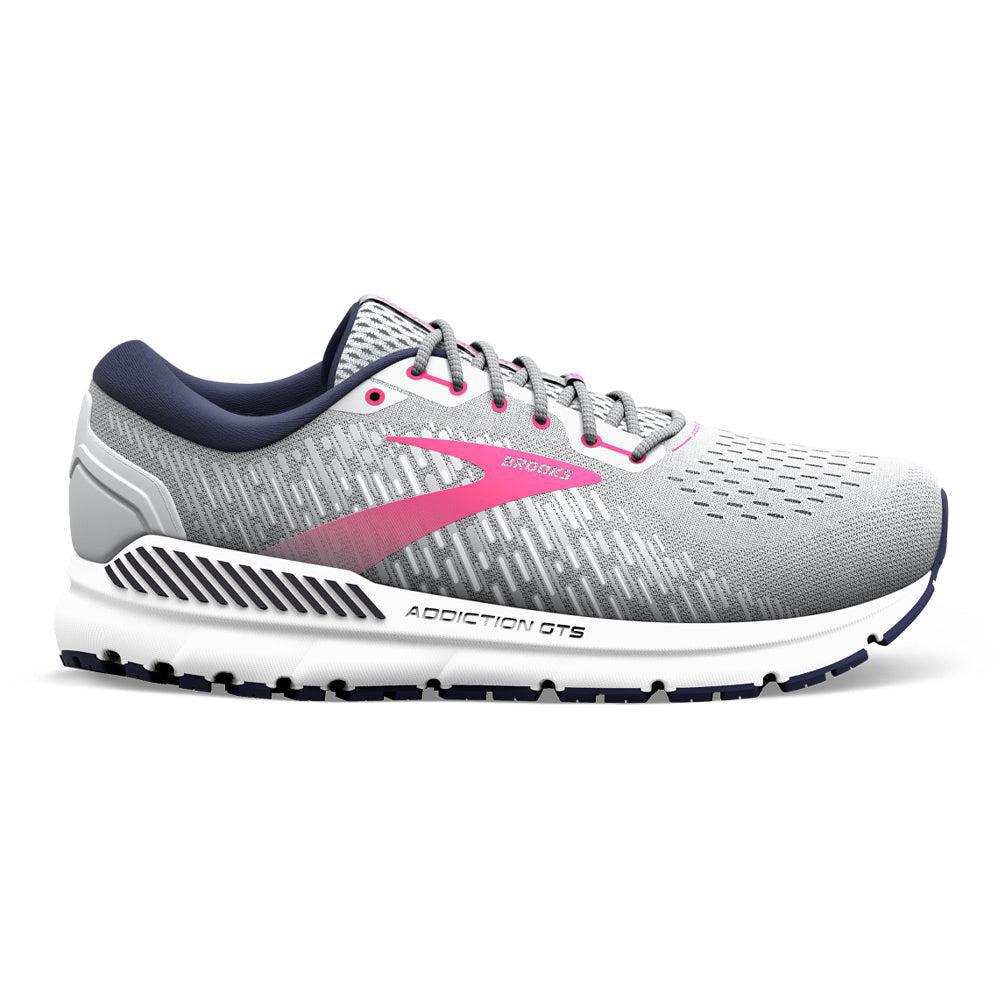 Women's Brooks Addiction GTS 15, Oyster/Peacoat/Lilac Rose, 5 2A Narrow