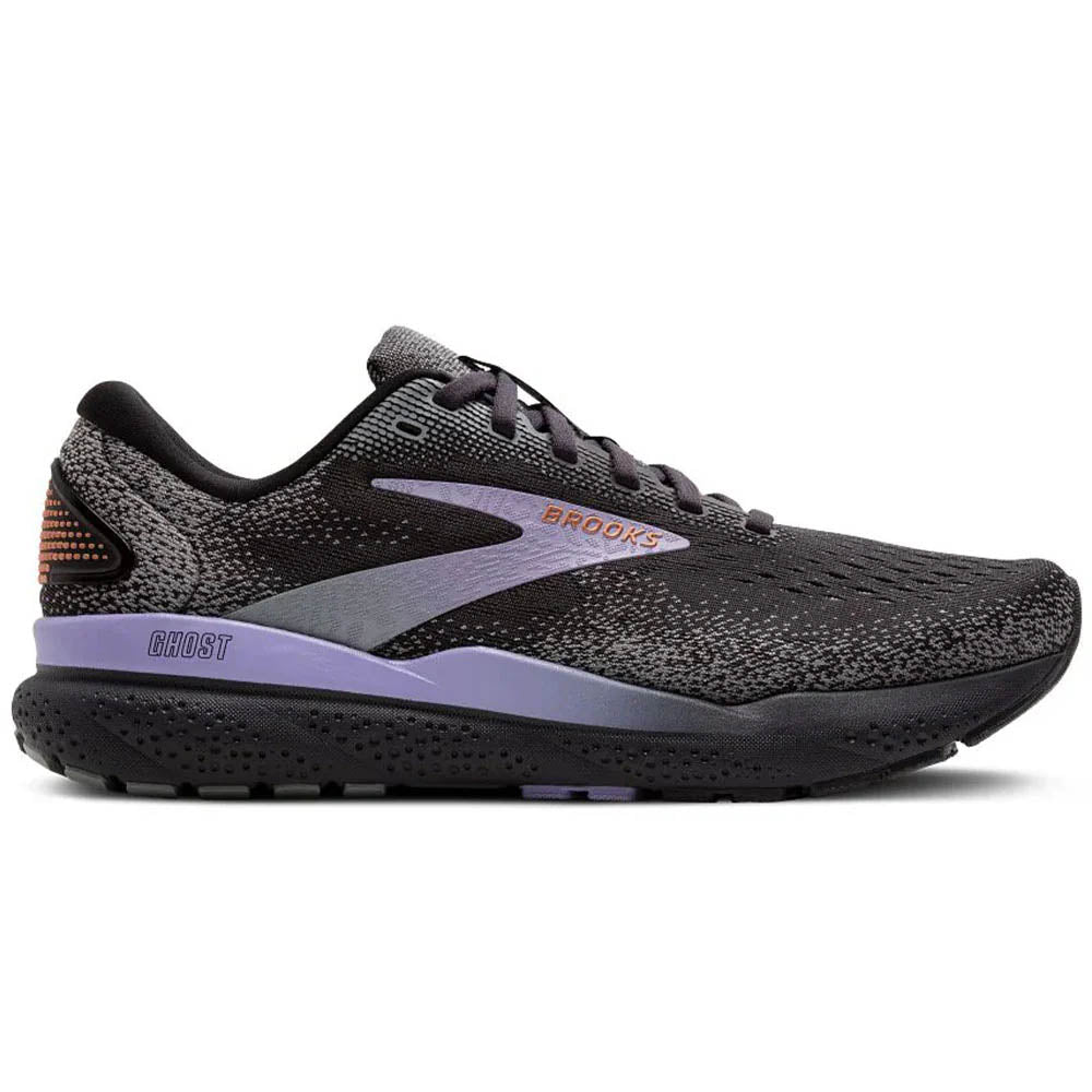Women's Brooks Ghost 16, Ebony/Lavender/Copper, 13 B Medium