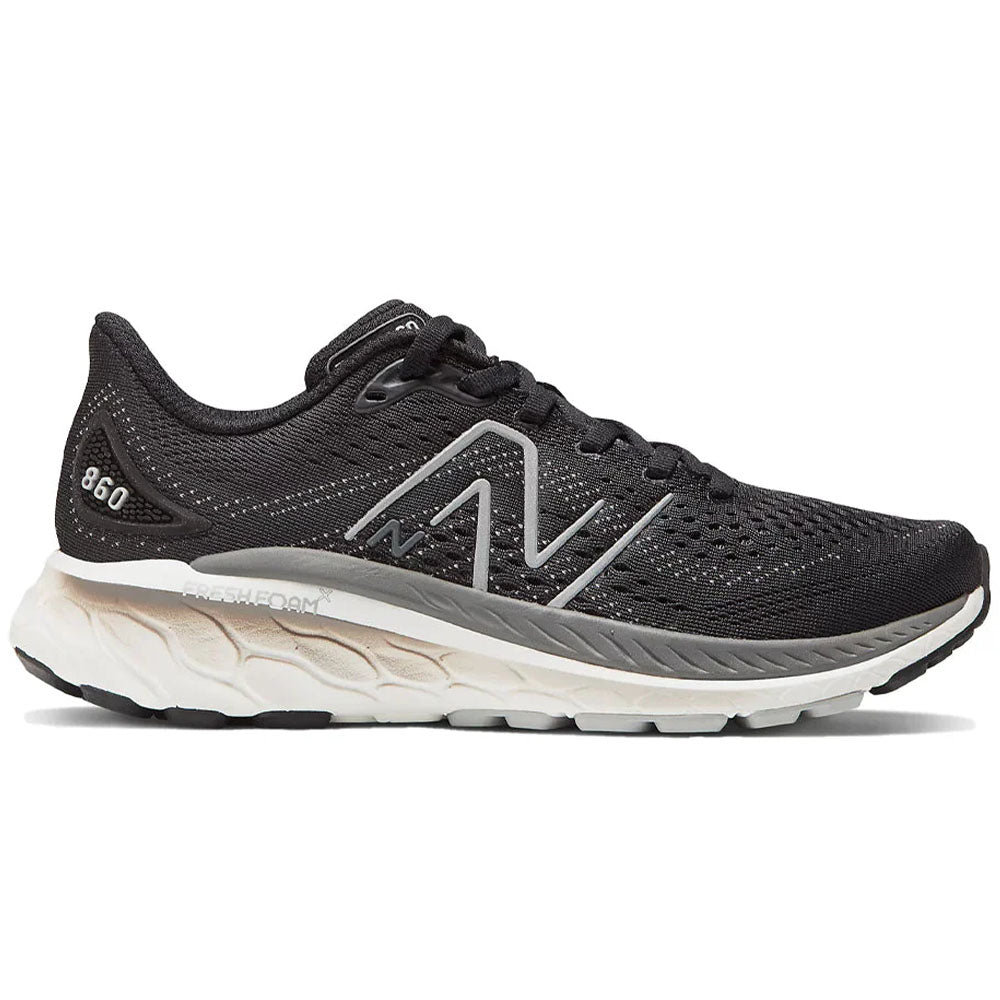 Women's New Balance Fresh Foam X 860v13, Black/Castlerock, 6 D Wide