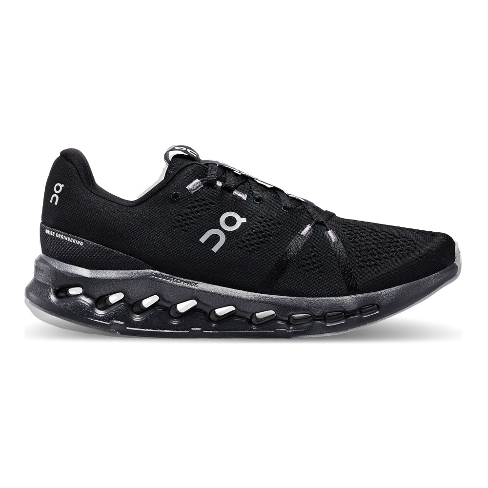 Women's On Cloudsurfer, All Black, 8 B Medium