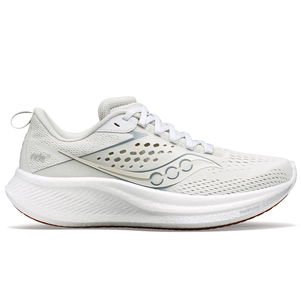 Women's Saucony Ride 17, Pearl/Gum, 7 B Medium