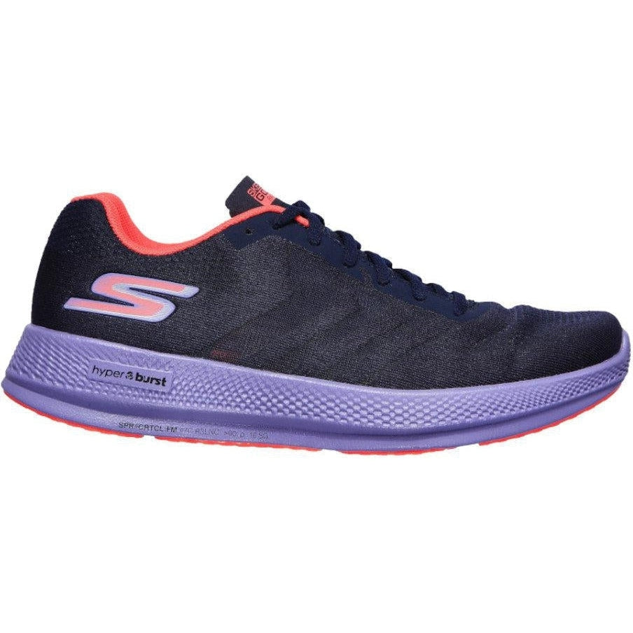 Women's Skechers Go Run Razor 3+, Navy/Purple, 10 B Medium