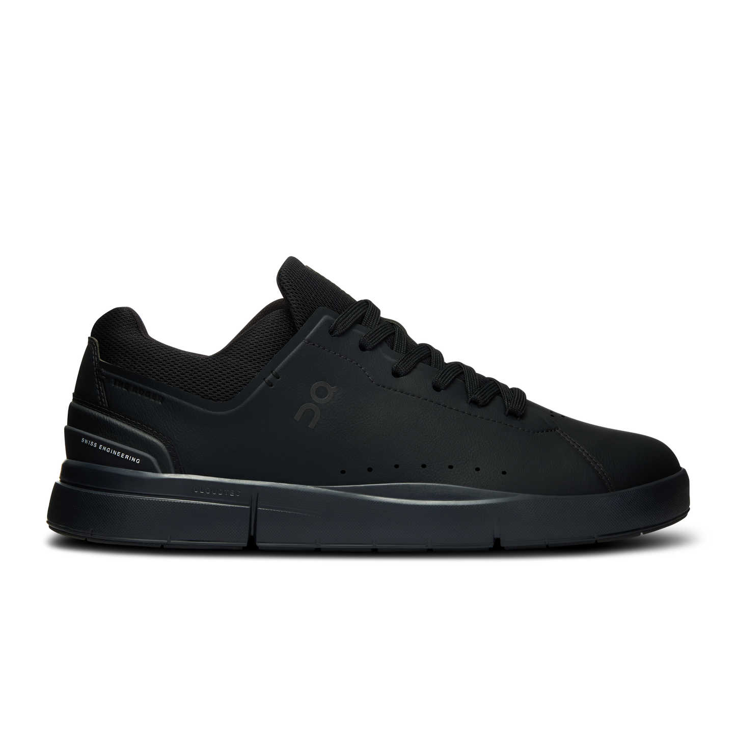 Men's On The Roger Advantage 2, All Black, 11.5 D Medium