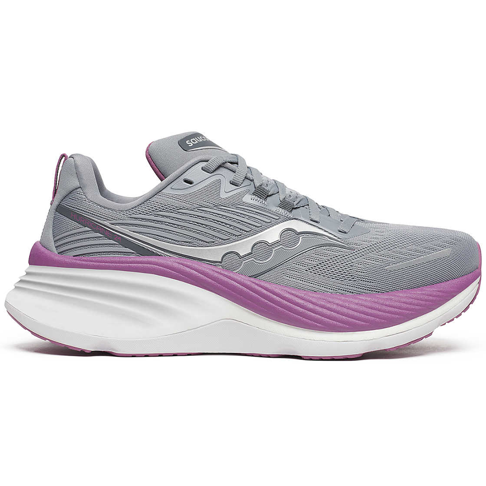 Women's Saucony Hurricane 24, Flint/Viola, 7.5 B Medium