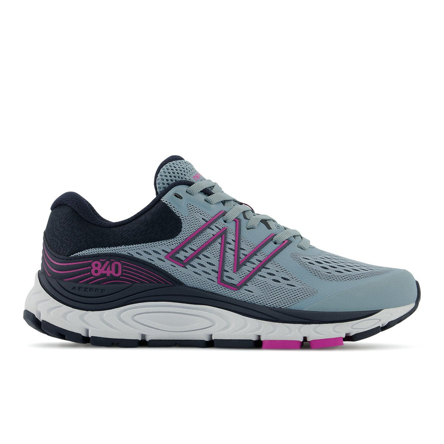 Women's New Balance Fresh Foam 840v5, Cyclone/Eclipse/Magenta Pop, 6.5 B Medium