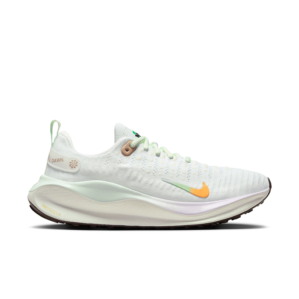 Women's Nike InfinityRN 4, White/Multi/Color/Sail/Vapor Green, 8 B Medium