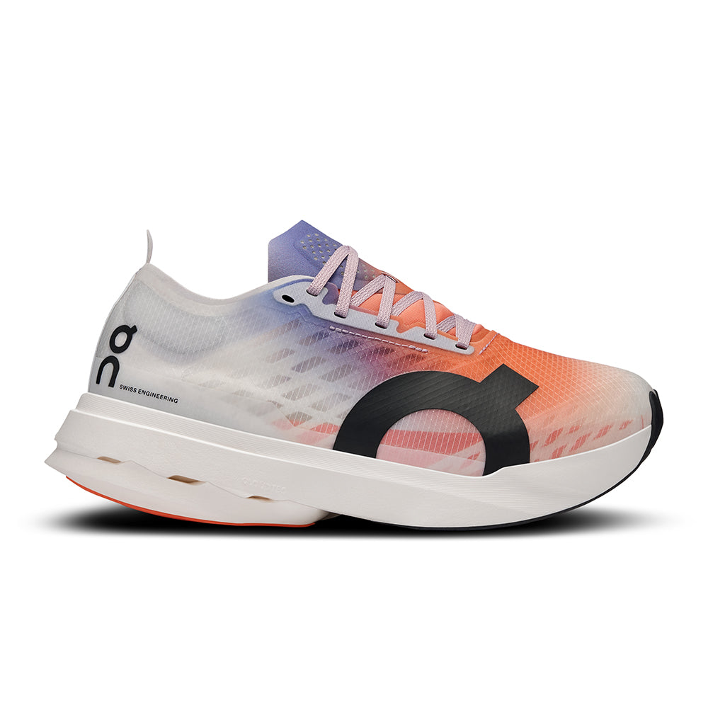 Women's On Cloudboom Strike, White/Flame, 9.5 B Medium