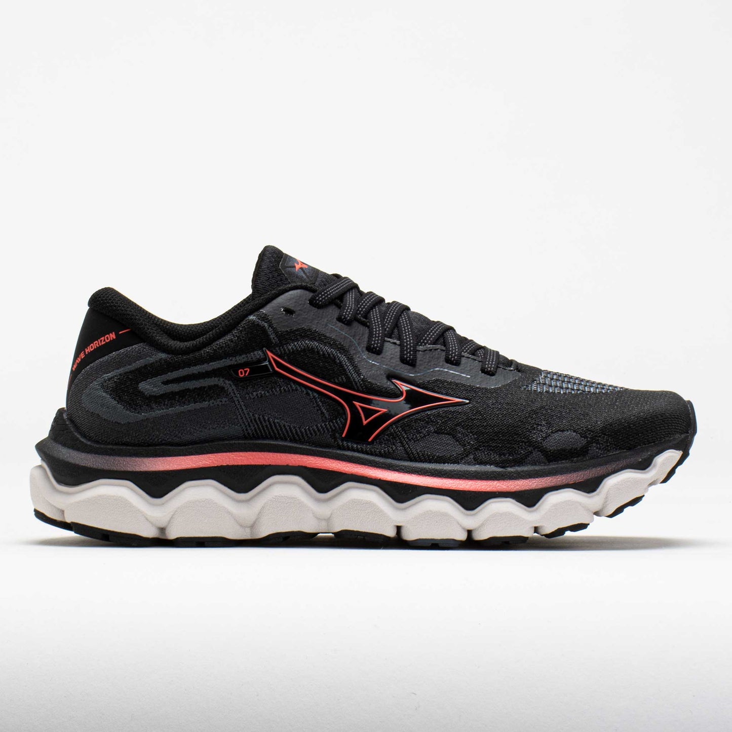 Women's Mizuno Wave Horizon 7, Black/Dubarry, 9.5 B Medium