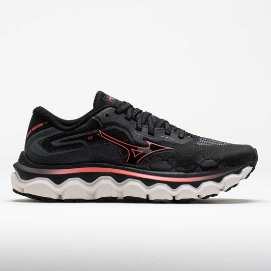 Women's Mizuno Wave Horizon 7, Black/Dubarry, 9.5 B Medium