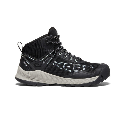 Women's Keen Nxis Evo Mid WP, Black/Blue Glass, 6.5 B Medium