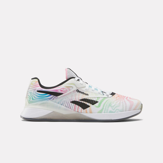 Women's Reebok Nano X4, Footwear White/Black/Hydro Blue, 8.5 B Medium