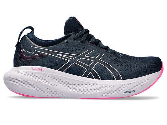 Women's Asics Gel-Nimbus 25, French Blue/Lilac Hint, 8.5 D Wide