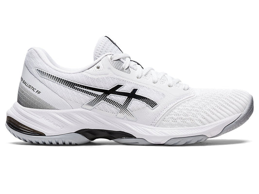 Women's Asics Netburner Ballistic Ff 3, White/Black, 12 B Medium