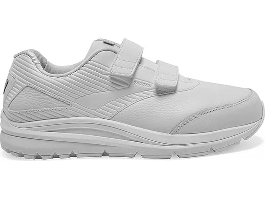 Women's Brooks Addiction Walker V-Strap 2, White/White, 8 2E Extra Wide