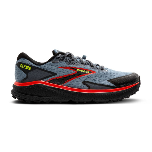 Men's Brooks Divide 5, Citadel/Ebony/Lime, 9 D Medium