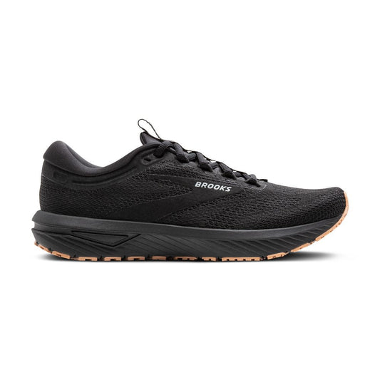 Men's Brooks Revel 7, Black/Black, 7 D Medium