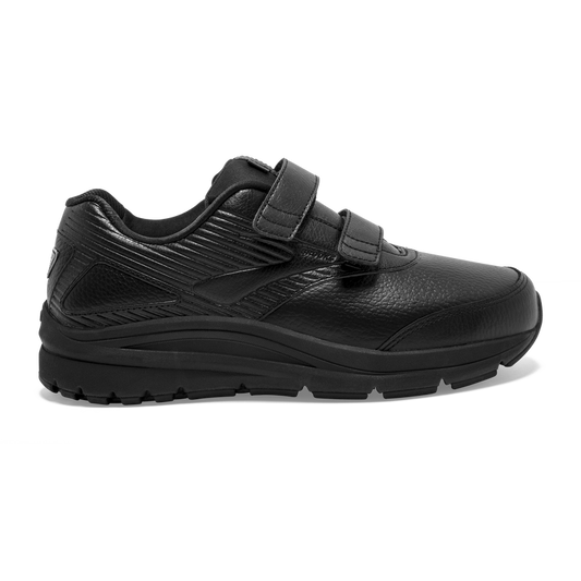 Women's Brooks Addiction Walker V-Strap 2, Black/Black, 9.5 2E Extra Wide
