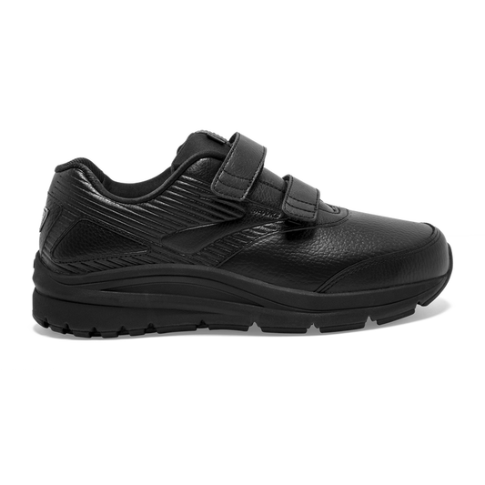Women's Brooks Addiction Walker V-Strap 2, Black/Black, 10.5 2E Extra Wide