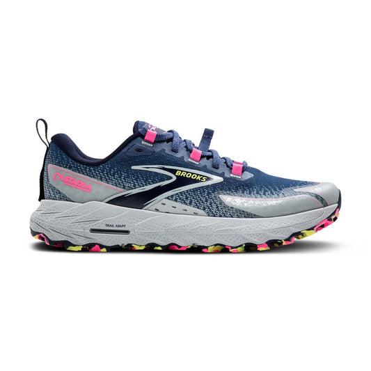 Women's Brooks Cascadia 18, Oceana/Pearl Blue/Pink, 8.5 B Medium