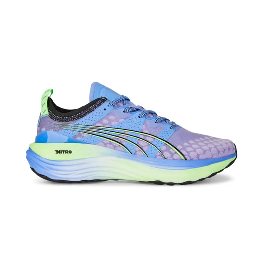 Women's Puma ForeverRun Nitro, Elektro Purple/Fizzy Lime, 7.5 B Medium