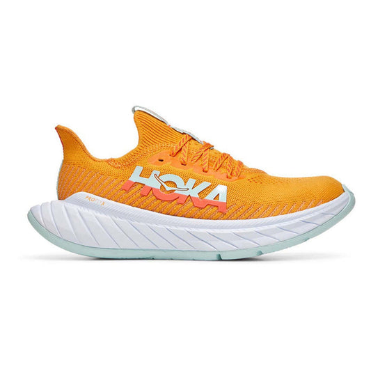 Women's Hoka Carbon X 3, Radiant Yellow/Camellia, 9 B Medium