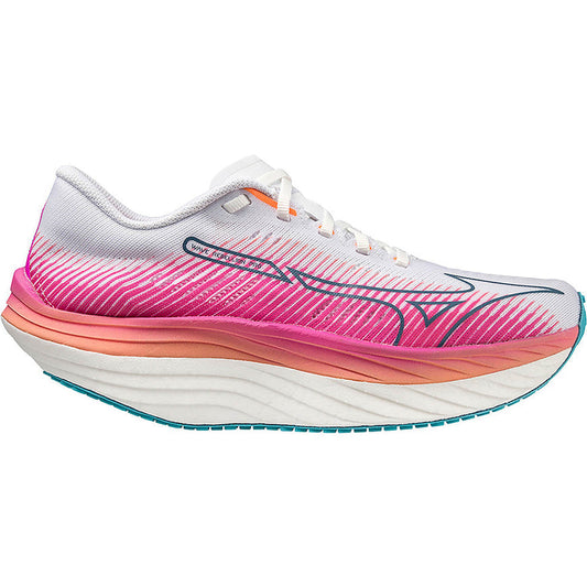 Women's Mizuno Wave Rebellion Pro, White/Sivler, 6.5 B Medium