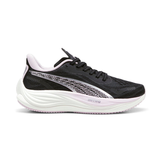 Women's Puma Velocity Nitro 3, Puma Black/Puma Silver/Grape Mist, 10.5 B Medium