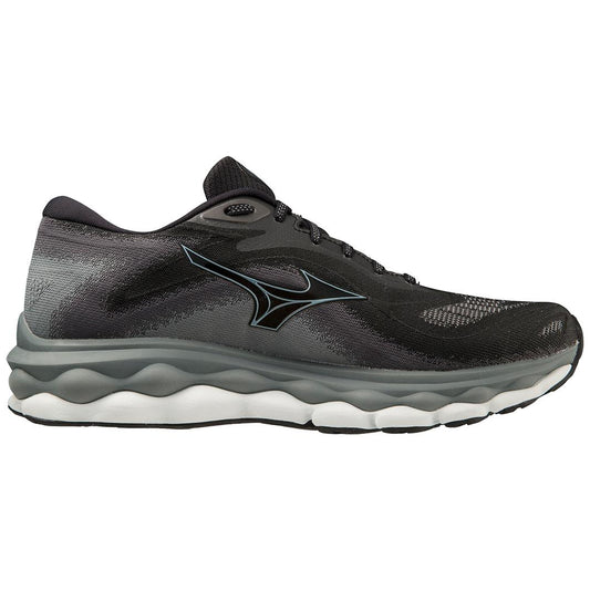 Men's Mizuno Wave Sky 7, Black/Glacial Ridge, 12.5 D Medium