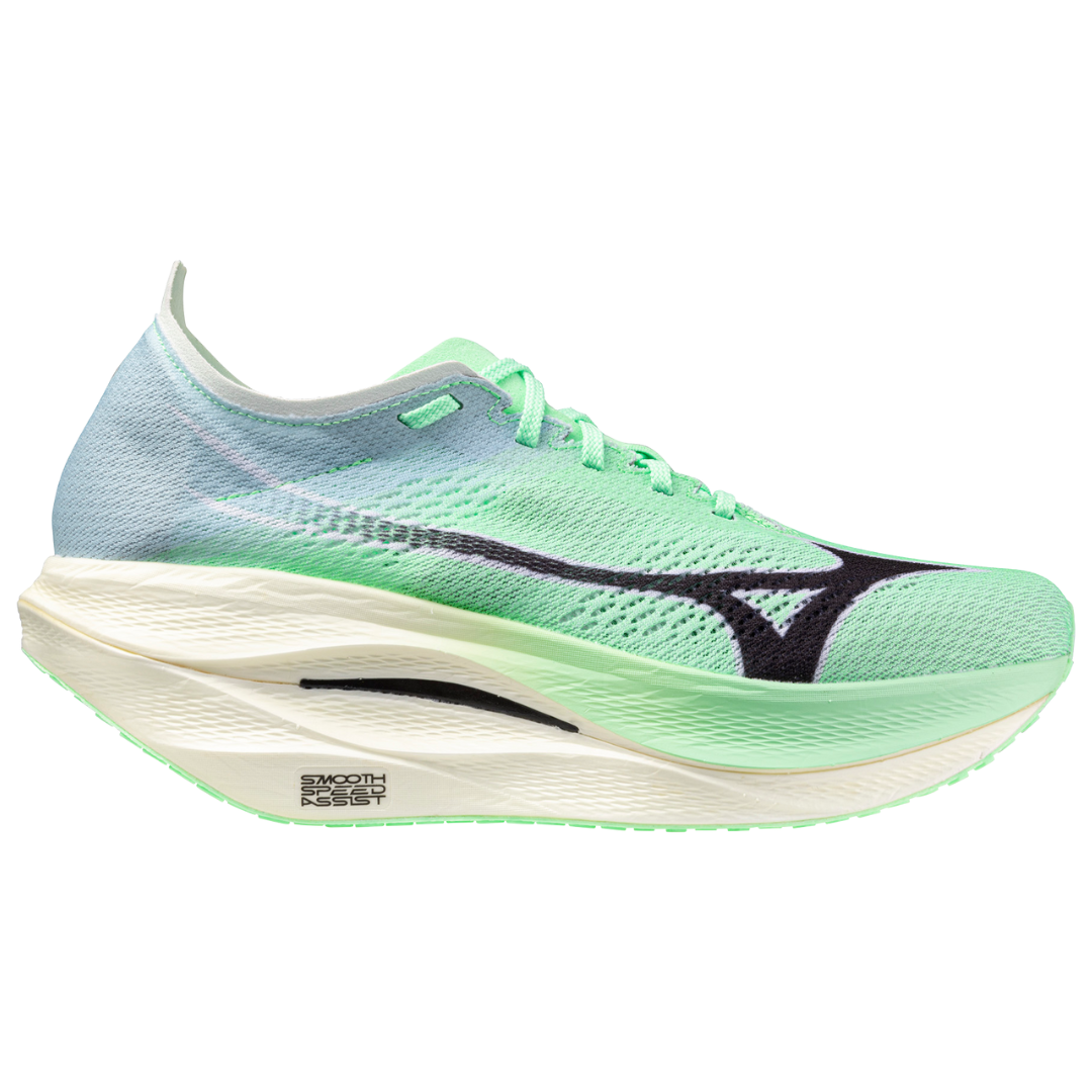 Men's Mizuno Wave Rebellion Pro 3, Neo Mint/Black, 12.5 D Medium