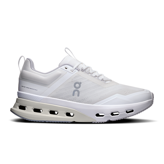 Women's On Cloudnova X, White/Glacier, 9 B Medium