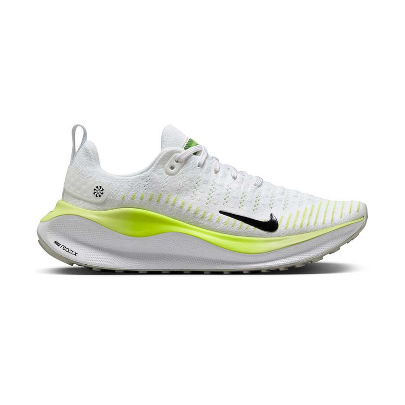 Women's Nike React InfinityRN 4, White/Black LT-Lemon Twist, 7 B Medium