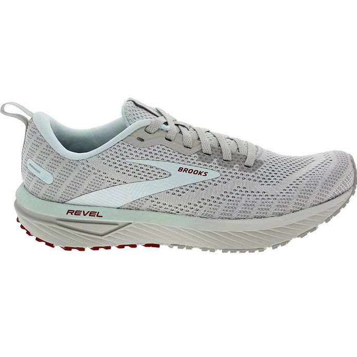Women's Brooks Revel 6, Oyster Mushroom/Alloy/Blue, 8.5 B Medium