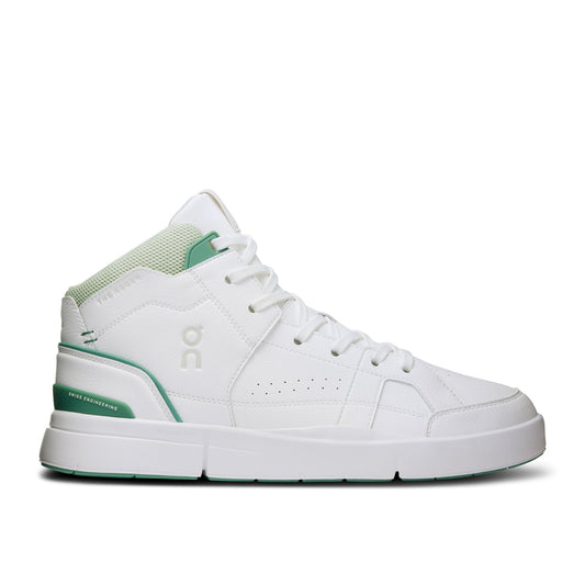 Men's On The Roger Clubhouse Mid 2, White/Green, 14 D Medium