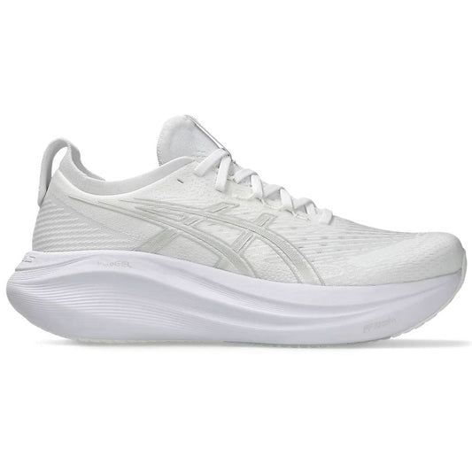 Men's Asics Gel-Nimbus 27, White/Glacier Grey, 12.5 D Medium