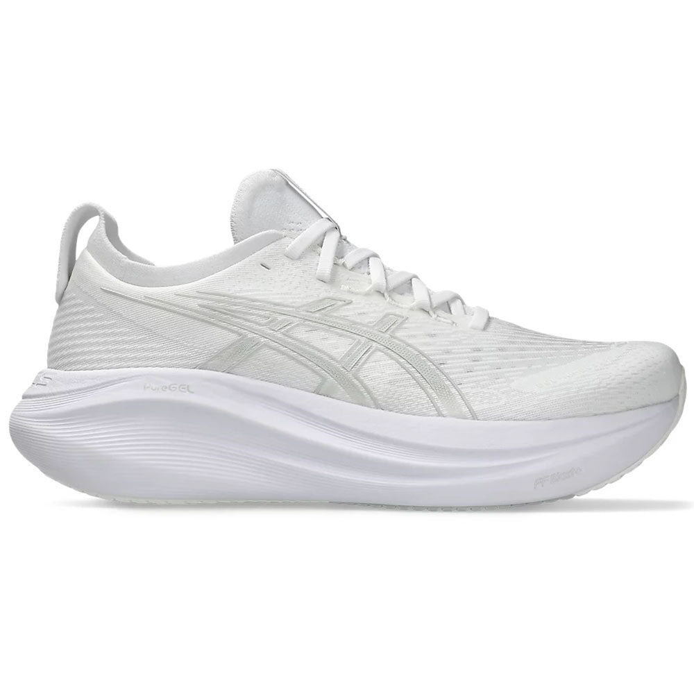 Men's Asics Gel-Nimbus 27, White/Glacier Grey, 14 D Medium