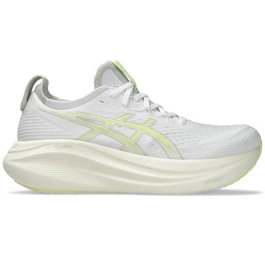 Men's Asics Gel-Nimbus 27, White/Huddle Yellow, 12.5 D Medium