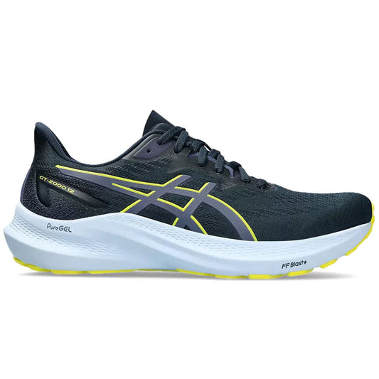 Men's Asics GT-2000 12, French Blue/Bright Yellow, 8 2E Wide